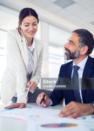 Business accountants working together at modern office